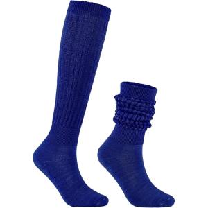 imageAmerican Trends Womens Slouch Socks Extra Long Knee High Socks Boot Socks  Pink One Size 1 CountRoyal Blue
