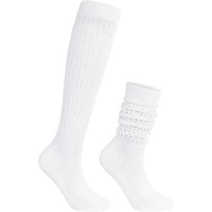 imageAmerican Trends Womens Slouch Socks Extra Long Knee High Socks Boot Socks  Pink One Size 1 CountWhite