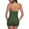 imageAmerican Trends One Piece Bathing Suit for Women Vinatge Womens Swimsuits Tummy Control Athletic Rerto Womens SwimwearArmy Green