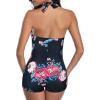 imageAmerican Trends One Piece Bathing Suit for Women Vinatge Womens Swimsuits Tummy Control Athletic Rerto Womens SwimwearBlack Red Floral
