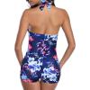 imageAmerican Trends One Piece Bathing Suit for Women Vinatge Womens Swimsuits Tummy Control Athletic Rerto Womens SwimwearBlue Watercolor