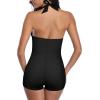 imageAmerican Trends One Piece Bathing Suit for Women Vinatge Womens Swimsuits Tummy Control Athletic Rerto Womens SwimwearRetro Black