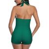 imageAmerican Trends One Piece Bathing Suit for Women Vinatge Womens Swimsuits Tummy Control Athletic Rerto Womens SwimwearVintage Green