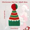 imageAmerican Trends Santa Hat Christmas Beanie Hat Winter Warm Cable Knit Slouchy Hat for Adult Women Men Xmas Holiday PartyChristmas Stripe 1