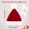 imageAmerican Trends Santa Hat Christmas Beanie Hat Winter Warm Cable Knit Slouchy Hat for Adult Women Men Xmas Holiday PartyChritmas Red