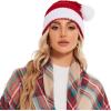 imageAmerican Trends Santa Hat Christmas Beanie Hat Winter Warm Cable Knit Slouchy Hat for Adult Women Men Xmas Holiday PartyChritmas Red
