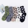 imageAmerican Trends Womens Christmas Fuzzy Socks Winter Warm Cozy Socks Soft Fluffy Athletic Socks for Women5 Pack Leopard
