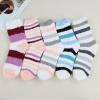 imageAmerican Trends Womens Christmas Fuzzy Socks Winter Warm Cozy Socks Soft Fluffy Athletic Socks for Women5 Pack Thinstriped