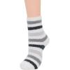 imageAmerican Trends Womens Christmas Fuzzy Socks Winter Warm Cozy Socks Soft Fluffy Athletic Socks for Women5 Pack Thinstriped