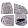 imageAmerican Trends Womens Christmas Fuzzy Socks Winter Warm Cozy Socks Soft Fluffy Athletic Socks for WomenA 4 Pairs Blackgray