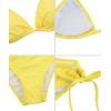 imageAmerican Trends Womens String Two Piece Halter Top Triangle Bikini Set with Tie Side Bottom Sexy Swimsuit Bathing Suits05 Yellow
