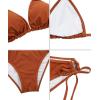 imageAmerican Trends Womens String Two Piece Halter Top Triangle Bikini Set with Tie Side Bottom Sexy Swimsuit Bathing Suits07 Caramel