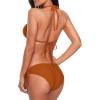 imageAmerican Trends Womens String Two Piece Halter Top Triangle Bikini Set with Tie Side Bottom Sexy Swimsuit Bathing Suits07 Caramel
