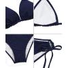 imageAmerican Trends Womens String Two Piece Halter Top Triangle Bikini Set with Tie Side Bottom Sexy Swimsuit Bathing Suits10 Navy Blue
