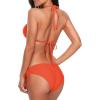 imageAmerican Trends Womens String Two Piece Halter Top Triangle Bikini Set with Tie Side Bottom Sexy Swimsuit Bathing Suits11 Orange