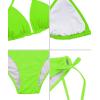 imageAmerican Trends Womens String Two Piece Halter Top Triangle Bikini Set with Tie Side Bottom Sexy Swimsuit Bathing Suits14 Bright Green
