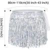 imageWomens Belly Dance Hip Scarf with Sparkly Fringe Rave Party Sequin Skirt Costume Festival Tassel SkirtPinkwhite