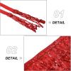 imageWomens Belly Dance Hip Scarf with Sparkly Fringe Rave Party Sequin Skirt Costume Festival Tassel SkirtRed