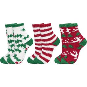 imageAmerican Trends Womens Christmas Fuzzy Socks Winter Warm Cozy Socks Soft Fluffy Athletic Socks for Women3Diy Cupsocks Style B