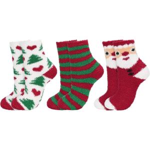 imageAmerican Trends Womens Christmas Fuzzy Socks Winter Warm Cozy Socks Soft Fluffy Athletic Socks for Women3Diy Cupsocks Style a