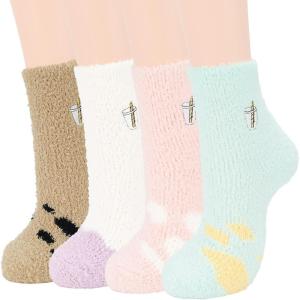 imageAmerican Trends Womens Christmas Fuzzy Socks Winter Warm Cozy Socks Soft Fluffy Athletic Socks for Women4Milktea