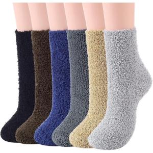 imageAmerican Trends Womens Christmas Fuzzy Socks Winter Warm Cozy Socks Soft Fluffy Athletic Socks for Women6Blackseries