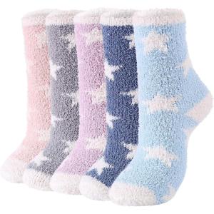 imageAmerican Trends Womens Christmas Fuzzy Socks Winter Warm Cozy Socks Soft Fluffy Athletic Socks for WomenA 5Star