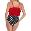 imageAmerican Trends High Waisted Tankini Swimsuits for Women Flounce Top Tummy Control Bathing Suits11 Redblack Dot
