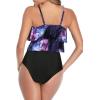 imageAmerican Trends High Waisted Tankini Swimsuits for Women Flounce Top Tummy Control Bathing Suits23 Star Patternblack