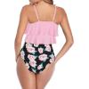 imageAmerican Trends High Waisted Tankini Swimsuits for Women Flounce Top Tummy Control Bathing Suits29 Pinkrose Print