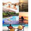 imageAmerican Trends One Piece Swimsuit Women Criss Cross Back Color Block Print Bathing Suits Athletic Modest SwimwearB Blue