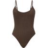 imageAmerican Trends One Piece Swimsuit Women Swim Suits for Women 2024 Ribbed Open Back Bathing Suit Sexy Slimming SwimsuitBrown
