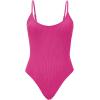 imageAmerican Trends One Piece Swimsuit Women Swim Suits for Women 2024 Ribbed Open Back Bathing Suit Sexy Slimming SwimsuitHot Pink