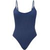 imageAmerican Trends One Piece Swimsuit Women Swim Suits for Women 2024 Ribbed Open Back Bathing Suit Sexy Slimming SwimsuitNavy