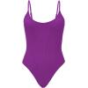 imageAmerican Trends One Piece Swimsuit Women Swim Suits for Women 2024 Ribbed Open Back Bathing Suit Sexy Slimming SwimsuitPurple