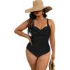 imageWomen Plus Size Bathing Suit Tummy Control Womens Swimsuits One Piece Plus Size Swimsuits Vintage Swimwear01 Black