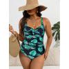 imageWomen Plus Size Bathing Suit Tummy Control Womens Swimsuits One Piece Plus Size Swimsuits Vintage Swimwear01 Green Leaves