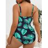 imageWomen Plus Size Bathing Suit Tummy Control Womens Swimsuits One Piece Plus Size Swimsuits Vintage Swimwear01 Green Leaves
