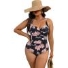 imageWomen Plus Size Bathing Suit Tummy Control Womens Swimsuits One Piece Plus Size Swimsuits Vintage Swimwear01 Pink Floral