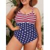 imageWomen Plus Size Bathing Suit Tummy Control Womens Swimsuits One Piece Plus Size Swimsuits Vintage SwimwearAmerican Flag