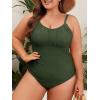 imageWomen Plus Size Bathing Suit Tummy Control Womens Swimsuits One Piece Plus Size Swimsuits Vintage SwimwearArmy Green