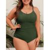 imageWomen Plus Size Bathing Suit Tummy Control Womens Swimsuits One Piece Plus Size Swimsuits Vintage SwimwearArmy Green