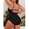 imageWomen Plus Size Bathing Suit Tummy Control Womens Swimsuits One Piece Plus Size Swimsuits Vintage SwimwearBlack