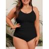 imageWomen Plus Size Bathing Suit Tummy Control Womens Swimsuits One Piece Plus Size Swimsuits Vintage SwimwearBlack