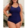 imageWomen Plus Size Bathing Suit Tummy Control Womens Swimsuits One Piece Plus Size Swimsuits Vintage SwimwearNavy Blue