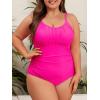 imageWomen Plus Size Bathing Suit Tummy Control Womens Swimsuits One Piece Plus Size Swimsuits Vintage SwimwearRose Red