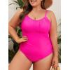 imageWomen Plus Size Bathing Suit Tummy Control Womens Swimsuits One Piece Plus Size Swimsuits Vintage SwimwearRose Red