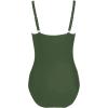 imageWomens Swimsuit One Piece Tummy Control Bathing Suit Ruched Vintage Push Up SwimwearArmy Green