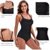 imageWomens Swimsuit One Piece Tummy Control Bathing Suit Ruched Vintage Push Up SwimwearArmy Green