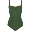 imageWomens Swimsuit One Piece Tummy Control Bathing Suit Ruched Vintage Push Up SwimwearArmy Green